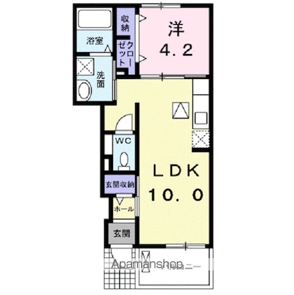 メゾン　クラール[1LDK/37.76m2]の間取図