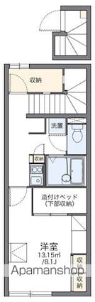 レオパレスフォンティーヌ[1K/28.02m2]の間取図