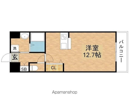 グランラヴィーヌ[1R/31.95m2]の間取図
