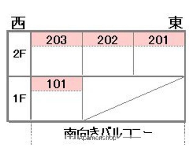 パステル祝谷[1R/23.91m2]の配置図