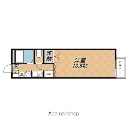 エーヌナイン[1R/27.64m2]の間取図
