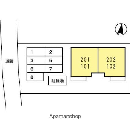 ウィット三津[1LDK/53.45m2]の配置図