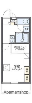 レオパレスアサクラⅤ[1K/23.18m2]の間取図