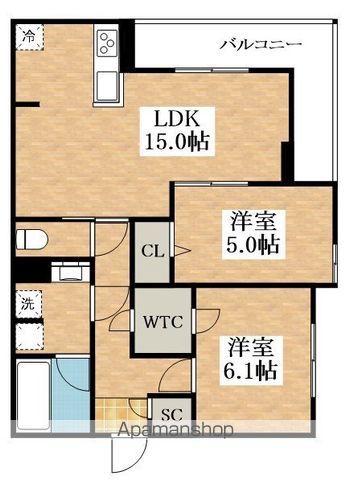 トリシア今川の間取り写真