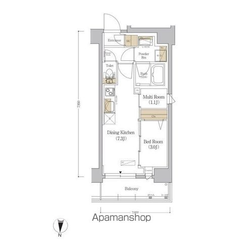 アーバネックス市谷本村町の間取り