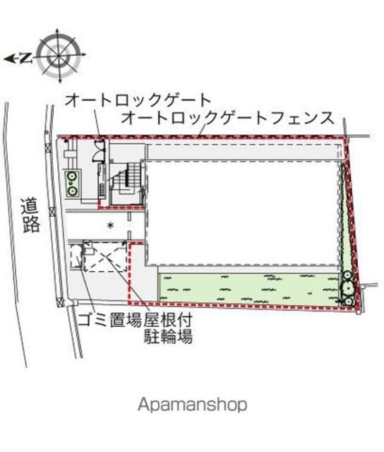 レオパレスサンフラワーＡ[1K/19.87m2]の配置図