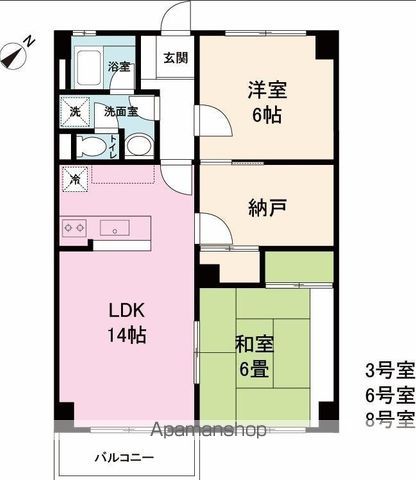 ダイアナ南幌ヒルズ壱番館の間取り