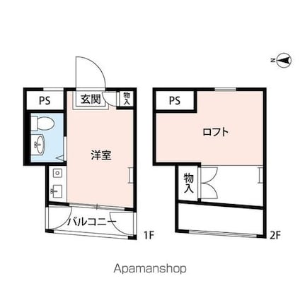 ボヌール上石神井[1R/12.1m2]の間取図