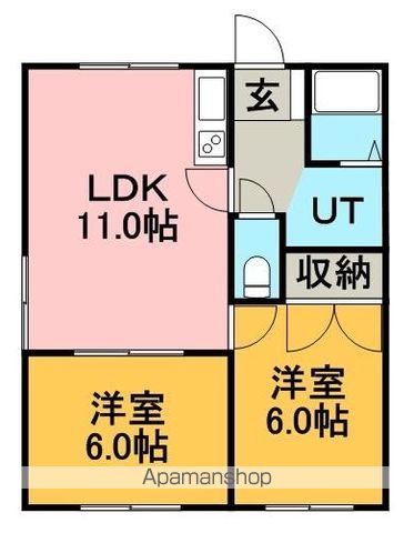 メモリアルハイツIの間取り写真