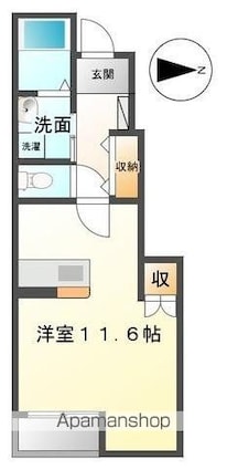 キャトルレーヴ　[1R/32.53m2]の間取図