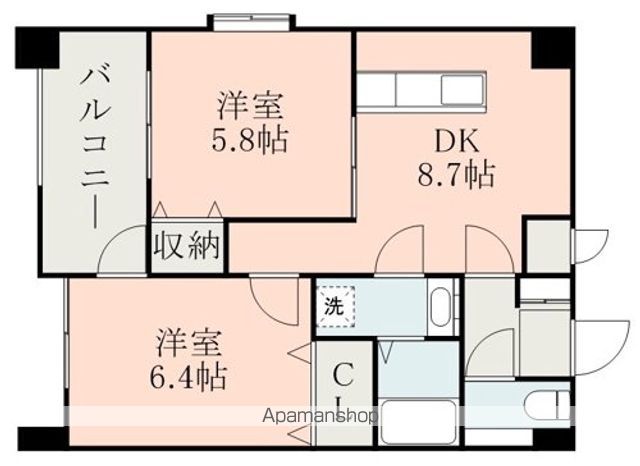リバージュ県庁通りの間取り写真