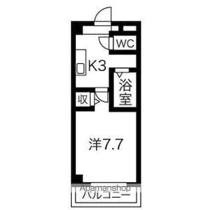 ＢＡＹ[1K/24.6m2]の間取図