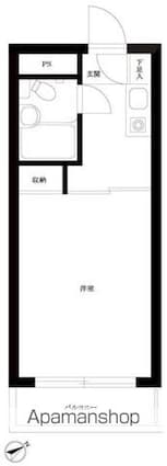 ハイタウン駒沢公園[1K/16.5m2]の間取図