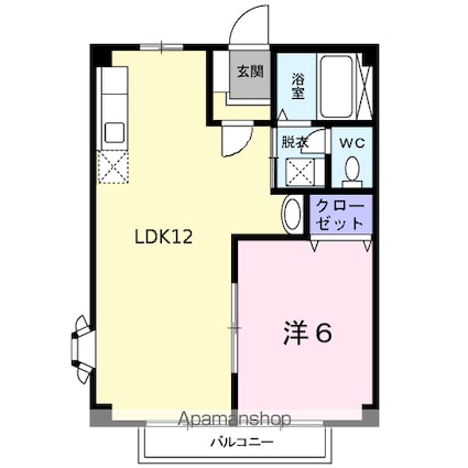 レグルスＡ[1LDK/40.04m2]の間取図