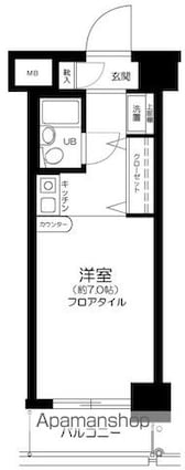 ジュエリー世田谷[1R/18m2]の間取図