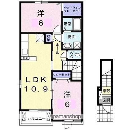 エスペランサⅡ[2LDK/57.21m2]の間取図