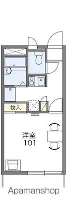 レオパレスＦＩＯＲＥ[1K/20.28m2]の間取図