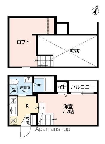 LALUCE黒髪の間取り写真