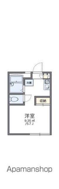 レオパレス日吉町[1K/19.29m2]の間取図