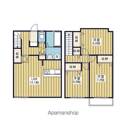 ソシア万寿[3LDK/85.91m2]の間取図