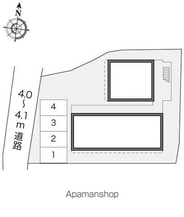 レオパレスシェルフィード山越[1K/19.87m2]の配置図