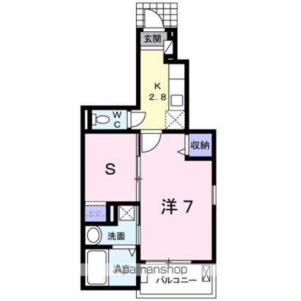 ラグナヒルズ　Ｃ[1K/31.65m2]の間取図
