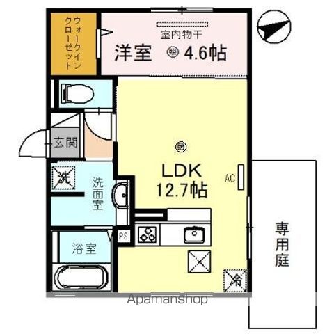 和歌山市津秦のアパートの間取り