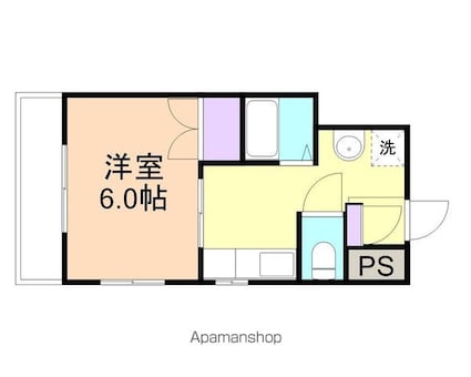 和歌山県和歌山市吹上３丁目[1K/26.86m2]の間取図