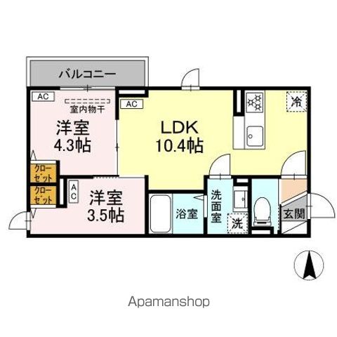 セレスティア中台 IIIの間取り写真