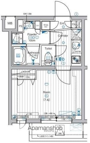 中野区中野のマンションの間取り