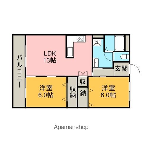 【福岡市南区向野のマンションの間取り】