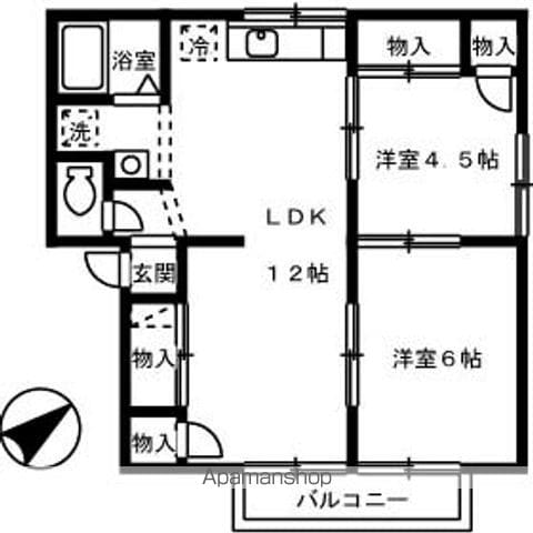 ドミール三和 A棟の間取り写真