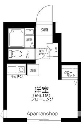 ウィンズ・パレ西落合[1R/13.89m2]の間取図