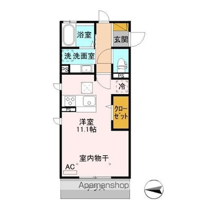 エスポワール栗田[1R/30.33m2]の間取図