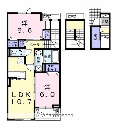 アイダッシュⅡ[2LDK/66.02m2]の間取図