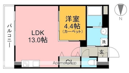 トロイメライ[1LDK/41.04m2]の間取図