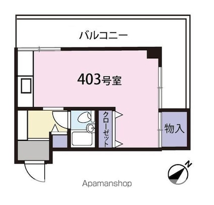 アパルトマンＩＩ[1R/28.64m2]の間取図