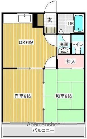 フレール花山手の間取り写真