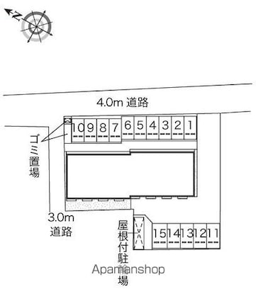 香川県丸亀市富士見町１丁目[1K/23.61m2]の配置図