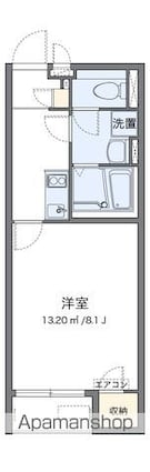 レオネクストクレーン[1K/25.89m2]の間取図