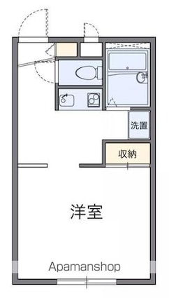 レオパレスクラウド[1K/23.18m2]の間取図