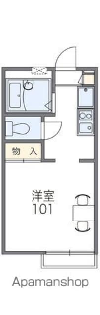 レオパレスデ・ルシア[1K/20.28m2]の間取図