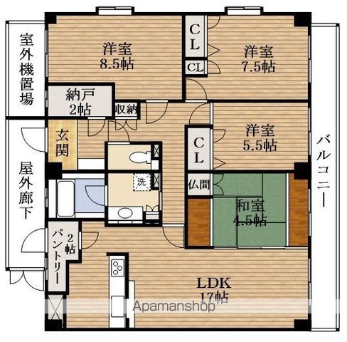 マジョール松崎町の間取り写真