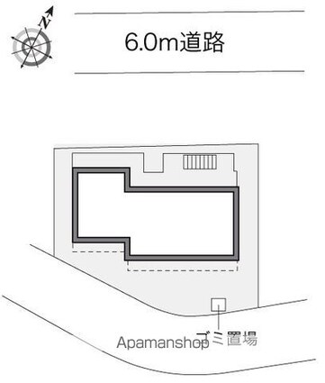 レオパレスシャルマンⅡ[1K/19.87m2]の配置図
