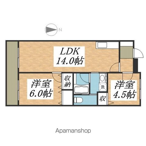 国分寺市西元町のマンションの間取り