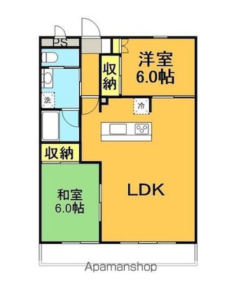 福島県郡山市小原田３丁目[2LDK/66.87m2]の間取図