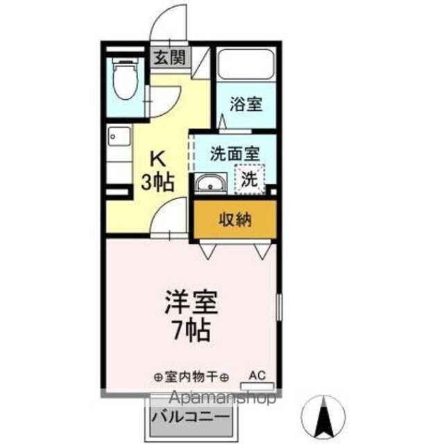 プリシェールミレニアム　ＩＩ[1K/26.41m2]の間取図