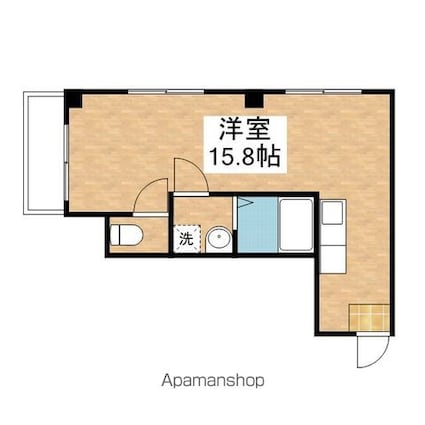 ピカデリーサーカス[1R/27.55m2]の間取図