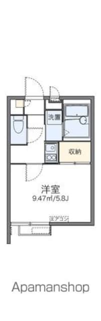 レオパレスなでしこ[1K/19.87m2]の間取図