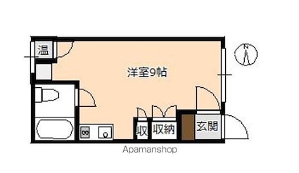 プチメゾン小林[1R/23m2]の間取図